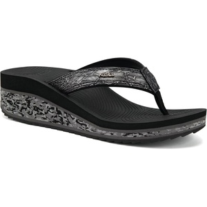 image:imageKuaiLu Womens Platform Flip Flops Comfortable Arch Support Yoga Mat Chic Summer Dressy Sandals Beach Trendy Boho Outfits Wedge Sandles Outdoor Travel Walking Cushion Orthopedic FootwearBlack