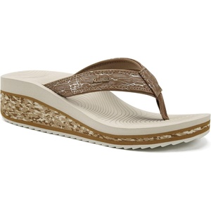 image:imageKuaiLu Womens Platform Flip Flops Comfortable Arch Support Yoga Mat Chic Summer Dressy Sandals Beach Trendy Boho Outfits Wedge Sandles Outdoor Travel Walking Cushion Orthopedic FootwearKhaki Beige