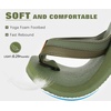 image:imageKuaiLu Mens Flip Flops Arch Support Summer Beach Pool Water Thong Sandals Waterproof Rubber Walking ShoesGreen