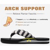 image:imageKuaiLu Flip Flops for Women with Arch Support Summer Beach Thong Sandals  Comfortable Yoga Mat Walking Shoes Cushion Slip On Casual Outfits Indoor OutdoorBlack White