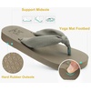 image:imageKuaiLu Flip Flops for Women with Arch Support Summer Beach Thong Sandals  Comfortable Yoga Mat Walking Shoes Cushion Slip On Casual Outfits Indoor OutdoorCamel