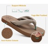 image:imageKuaiLu Flip Flops for Women with Arch Support Summer Beach Thong Sandals  Comfortable Yoga Mat Walking Shoes Cushion Slip On Casual Outfits Indoor OutdoorCamel Apricot