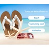 image:imageKuaiLu Flip Flops for Women with Arch Support Summer Beach Thong Sandals  Comfortable Yoga Mat Walking Shoes Cushion Slip On Casual Outfits Indoor OutdoorWhite Khaki