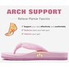 image:imageKuaiLu Flip Flops for Women with Arch Support Summer Beach Thong Sandals  Comfortable Yoga Mat Walking Shoes Cushion Slip On Casual Outfits Indoor OutdoorPink