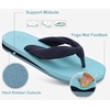 image:imageKuaiLu Flip Flops for Women with Arch Support Summer Beach Thong Sandals  Comfortable Yoga Mat Walking Shoes Cushion Slip On Casual Outfits Indoor OutdoorLight Blue
