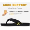 image:imageKuaiLu Flip Flops for Women with Arch Support Summer Beach Thong Sandals  Comfortable Yoga Mat Walking Shoes Cushion Slip On Casual Outfits Indoor OutdoorAll Black