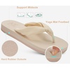 image:imageKuaiLu Flip Flops for Women with Arch Support Summer Beach Thong Sandals  Comfortable Yoga Mat Walking Shoes Cushion Slip On Casual Outfits Indoor OutdoorBeige