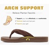 image:imageKuaiLu Flip Flops for Women with Arch Support Summer Beach Thong Sandals  Comfortable Yoga Mat Walking Shoes Cushion Slip On Casual Outfits Indoor OutdoorBrown