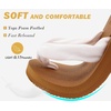 image:imageKuaiLu Flip Flops for Women with Arch Support Summer Beach Thong Sandals  Comfortable Yoga Mat Walking Shoes Cushion Slip On Casual Outfits Indoor OutdoorWhite Khaki