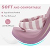 image:imageKuaiLu Flip Flops for Women with Arch Support Summer Beach Thong Sandals  Comfortable Yoga Mat Walking Shoes Cushion Slip On Casual Outfits Indoor OutdoorPink White
