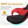 image:imageKuaiLu Flip Flops for Women with Arch Support Summer Beach Thong Sandals  Comfortable Yoga Mat Walking Shoes Cushion Slip On Casual Outfits Indoor OutdoorRed Black