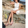 image:imageKuaiLu Flip Flops for Women with Arch Support Summer Beach Thong Sandals  Comfortable Yoga Mat Walking Shoes Cushion Slip On Casual Outfits Indoor OutdoorPink White