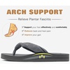 image:imageKuaiLu Flip Flops for Women with Arch Support Summer Beach Thong Sandals  Comfortable Yoga Mat Walking Shoes Cushion Slip On Casual Outfits Indoor OutdoorGrey