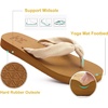 image:imageKuaiLu Flip Flops for Women with Arch Support Summer Beach Thong Sandals  Comfortable Yoga Mat Walking Shoes Cushion Slip On Casual Outfits Indoor OutdoorBeige Khaki