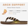 image:imageKuaiLu Flip Flops for Women with Arch Support Summer Beach Thong Sandals  Comfortable Yoga Mat Walking Shoes Cushion Slip On Casual Outfits Indoor OutdoorBrown Black