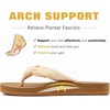 image:imageKuaiLu Flip Flops for Women with Arch Support Summer Beach Thong Sandals  Comfortable Yoga Mat Walking Shoes Cushion Slip On Casual Outfits Indoor OutdoorBeige Khaki