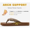 image:imageKuaiLu Flip Flops for Women with Arch Support Summer Beach Thong Sandals  Comfortable Yoga Mat Walking Shoes Cushion Slip On Casual Outfits Indoor OutdoorCamel Apricot