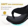image:imageKuaiLu Flip Flops for Women with Arch Support Summer Beach Thong Sandals  Comfortable Yoga Mat Walking Shoes Cushion Slip On Casual Outfits Indoor OutdoorBlack