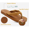 image:imageKuaiLu Flip Flops for Women with Arch Support Summer Beach Thong Sandals  Comfortable Yoga Mat Walking Shoes Cushion Slip On Casual Outfits Indoor OutdoorKhaki