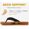 image:imageKuaiLu Flip Flops for Women with Arch Support Summer Beach Thong Sandals  Comfortable Yoga Mat Walking Shoes Cushion Slip On Casual Outfits Indoor OutdoorBlack Tan
