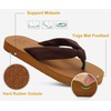 image:imageKuaiLu Flip Flops for Women with Arch Support Summer Beach Thong Sandals  Comfortable Yoga Mat Walking Shoes Cushion Slip On Casual Outfits Indoor OutdoorBrown Khaki