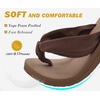 image:imageKuaiLu Flip Flops for Women with Arch Support Summer Beach Thong Sandals  Comfortable Yoga Mat Walking Shoes Cushion Slip On Casual Outfits Indoor OutdoorBrown