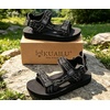 image:imageKuaiLu Mens Walking Sandals with Arch Support  Adjustable amp Lightweight  Chunky Yoga Mat Cushioned Athletic Sandles Man Outdoor Shoes For Trail Beach Light Hiking amp TravelBlack