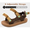 image:imageKuaiLu Mens Walking Sandals with Arch Support  Adjustable amp Lightweight  Chunky Yoga Mat Cushioned Athletic Sandles Man Outdoor Shoes For Trail Beach Light Hiking amp TravelKhaki Brown