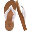 image:imageKuaiLu Flip Flops for Women with Arch Support Summer Beach Thong Sandals  Comfortable Yoga Mat Walking Shoes Cushion Slip On Casual Outfits Indoor OutdoorWhite Khaki