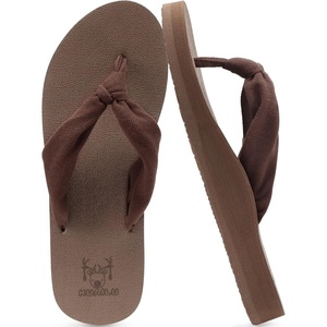 image:imageKuaiLu Flip Flops for Women with Arch Support Summer Beach Thong Sandals  Comfortable Yoga Mat Walking Shoes Cushion Slip On Casual Outfits Indoor OutdoorBrown
