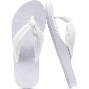 image:imageKuaiLu Flip Flops for Women with Arch Support Summer Beach Thong Sandals  Comfortable Yoga Mat Walking Shoes Cushion Slip On Casual Outfits Indoor OutdoorWhite