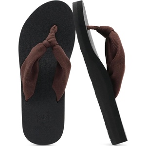 image:imageKuaiLu Flip Flops for Women with Arch Support Summer Beach Thong Sandals  Comfortable Yoga Mat Walking Shoes Cushion Slip On Casual Outfits Indoor OutdoorDark Brown