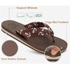 image:imageKuaiLu Flip Flops for Women with Arch Support Summer Beach Thong Sandals  Comfortable Walking Shoes Lightweight Soft Yoga Mat Cushion Silk Outfits Slip On Indoor OutdoorBrown
