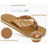 image:imageKuaiLu Flip Flops for Women with Arch Support Summer Beach Thong Sandals  Comfortable Walking Shoes Lightweight Soft Yoga Mat Cushion Silk Outfits Slip On Indoor OutdoorKhaki