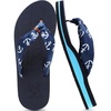 image:imageKuaiLu Flip Flops for Women with Arch Support Summer Beach Thong Sandals  Comfortable Walking Shoes Lightweight Soft Yoga Mat Cushion Silk Outfits Slip On Indoor OutdoorBlue