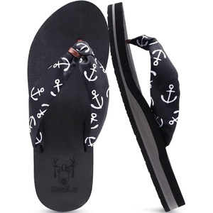 image:imageKuaiLu Flip Flops for Women with Arch Support Summer Beach Thong Sandals  Comfortable Walking Shoes Lightweight Soft Yoga Mat Cushion Silk Outfits Slip On Indoor OutdoorBlack