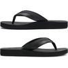 image:imageKuaiLu Mens Faux Leather Flip Flops with Comfortable Arch Support  Summer Beach Yoga Mat Cushion Walking Thong Sandals Slip On Indoor OutdoorAll Black