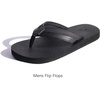 image:imageKuaiLu Mens Faux Leather Flip Flops with Comfortable Arch Support  Summer Beach Yoga Mat Cushion Walking Thong Sandals Slip On Indoor OutdoorAll Black