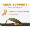 image:imageKuaiLu Mens Faux Leather Flip Flops with Comfortable Arch Support  Summer Beach Yoga Mat Cushion Walking Thong Sandals Slip On Indoor OutdoorArmy Green