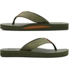 image:imageKuaiLu Mens Faux Leather Flip Flops with Comfortable Arch Support  Summer Beach Yoga Mat Cushion Walking Thong Sandals Slip On Indoor OutdoorArmy Green