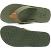 image:imageKuaiLu Mens Faux Leather Flip Flops with Comfortable Arch Support  Summer Beach Yoga Mat Cushion Walking Thong Sandals Slip On Indoor OutdoorArmy Green