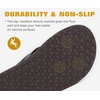 image:imageKuaiLu Mens Faux Leather Flip Flops with Comfortable Arch Support  Summer Beach Yoga Mat Cushion Walking Thong Sandals Slip On Indoor OutdoorBlack Brown