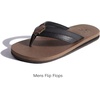 image:imageKuaiLu Mens Faux Leather Flip Flops with Comfortable Arch Support  Summer Beach Yoga Mat Cushion Walking Thong Sandals Slip On Indoor OutdoorBlack Brown