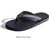 image:imageKuaiLu Mens Faux Leather Flip Flops with Comfortable Arch Support  Summer Beach Yoga Mat Cushion Walking Thong Sandals Slip On Indoor OutdoorBlack Grey