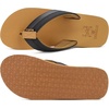 image:imageKuaiLu Mens Faux Leather Flip Flops with Comfortable Arch Support  Summer Beach Yoga Mat Cushion Walking Thong Sandals Slip On Indoor OutdoorBlack Khaki
