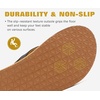 image:imageKuaiLu Mens Faux Leather Flip Flops with Comfortable Arch Support  Summer Beach Yoga Mat Cushion Walking Thong Sandals Slip On Indoor OutdoorBlack Khaki