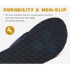 image:imageKuaiLu Mens Faux Leather Flip Flops with Comfortable Arch Support  Summer Beach Yoga Mat Cushion Walking Thong Sandals Slip On Indoor OutdoorBlue