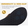 image:imageKuaiLu Mens Faux Leather Flip Flops with Comfortable Arch Support  Summer Beach Yoga Mat Cushion Walking Thong Sandals Slip On Indoor OutdoorBright Brown