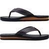 image:imageKuaiLu Mens Faux Leather Flip Flops with Comfortable Arch Support  Summer Beach Yoga Mat Cushion Walking Thong Sandals Slip On Indoor OutdoorBrown