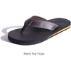 image:imageKuaiLu Mens Faux Leather Flip Flops with Comfortable Arch Support  Summer Beach Yoga Mat Cushion Walking Thong Sandals Slip On Indoor OutdoorBrown